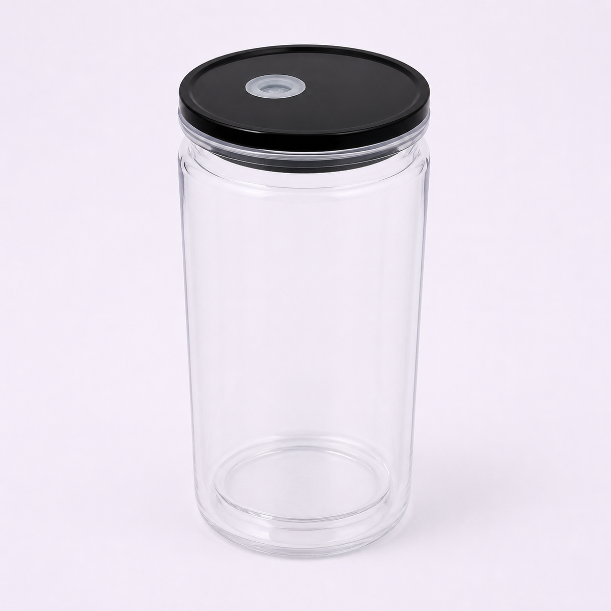Custom 16oz snow globe cup — Black lid