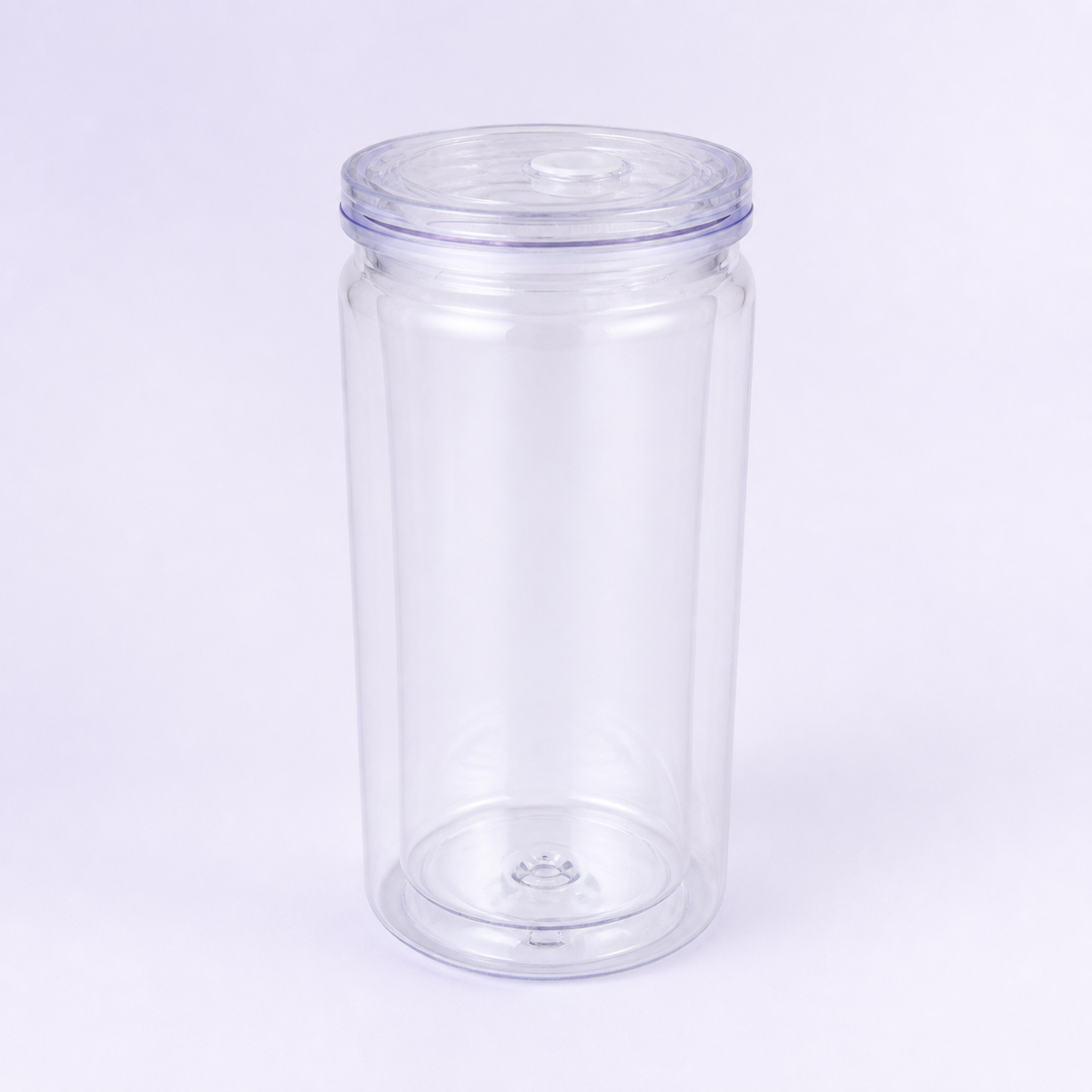 Custom 16oz snow globe cup — Clear lid