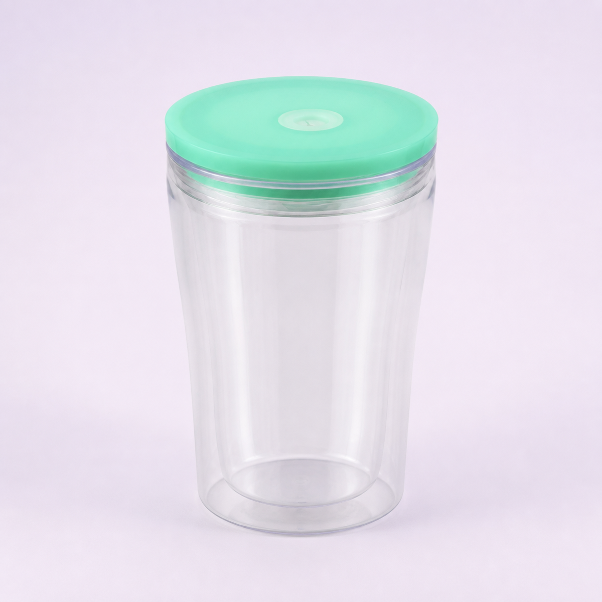 Custom 16oz snow globe cup — Mint green lid